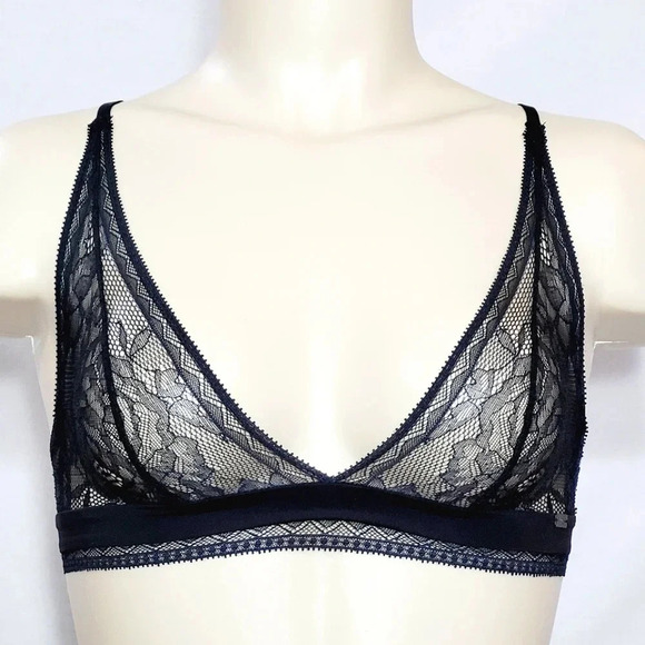 XS X-SMALL Calvin Klein QF1944 CK Black Obsess Unlined Triangle Wire Free Black - Picture 2 of 11